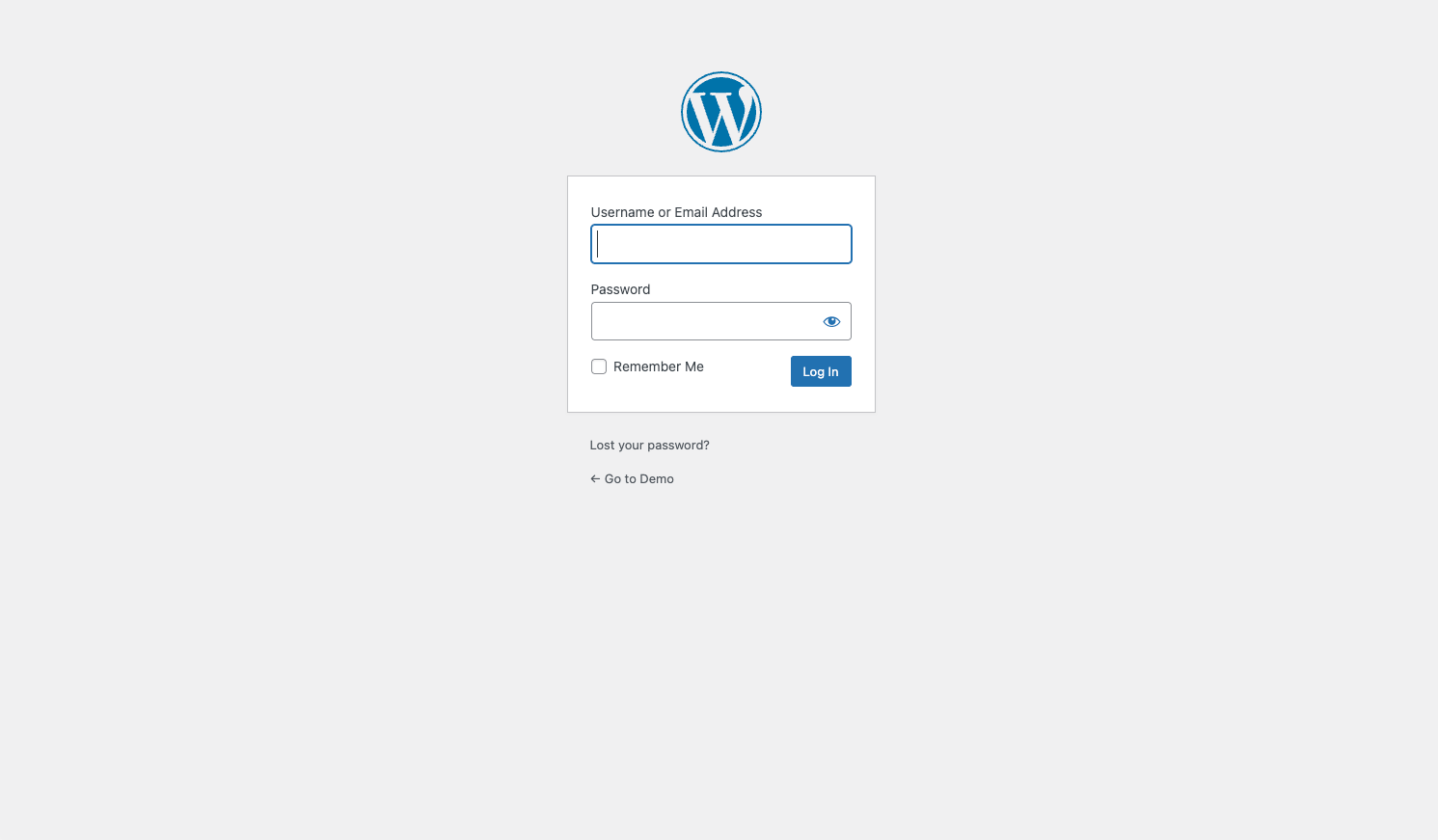 Log in to WordPress
